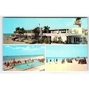 Plaza Beach Motel St Petersburg Beach Florida Pool Cars Vintage Retro Dexter